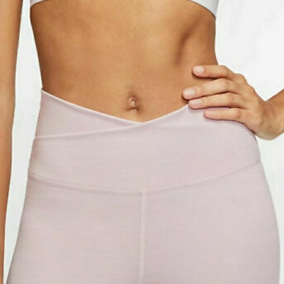 Nike Yoga High Waist 7/8 Blush Pink Leggings Size XXL - Picture 5 of 10